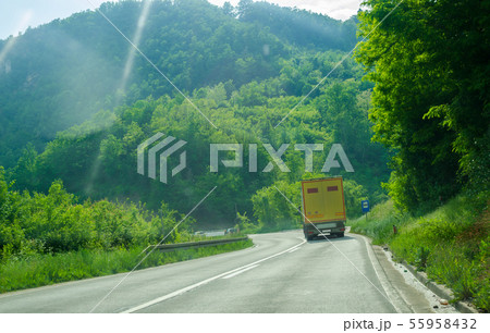 Road with truck Road with truck 55958432