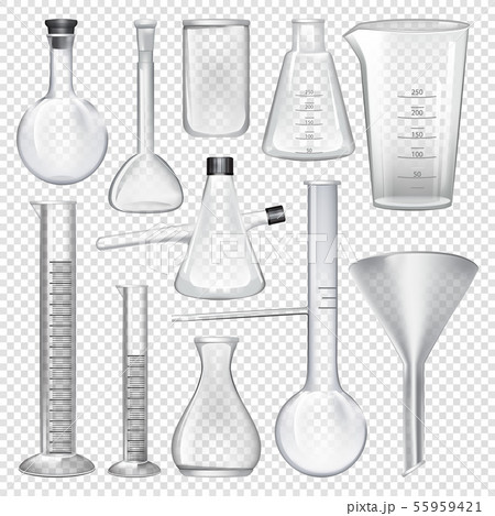 Laboratory Glassware Instruments Equipment For のイラスト素材