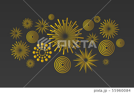Holiday fireworks. Festive vector background. 55960084