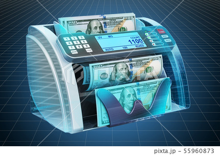 Visualization of money counting machine Visualization of money counting machine 55960873