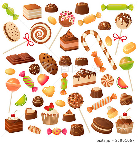 Sweet Candies Candy Bonbon Lollipop Marmalade のイラスト素材