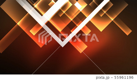 Shiny neon design square shape abstract background. Retro vector abstract design banner template 55961196