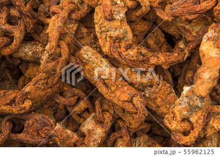Detail Of Massive Rusty Chain In A Harbor Detail Of Massive Rusty Chain In A Harbor 55962125
