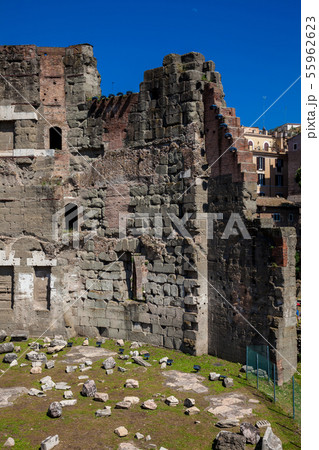 Ancient ruins of the Forum of Augustus in Rome 55962623