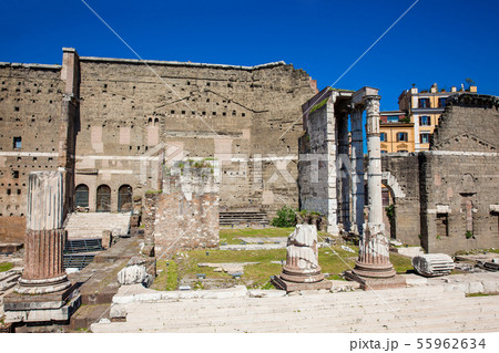 Ancient ruins of the Forum of Augustus in Rome Ancient ruins of the Forum of Augustus in Rome 55962634