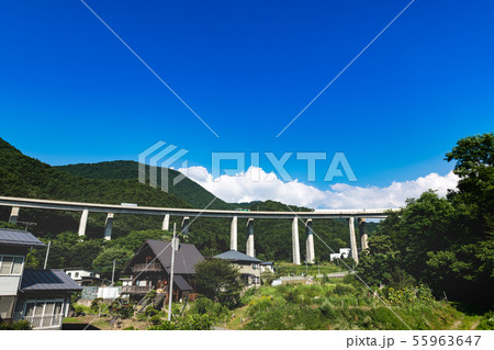 山形自動車道の高架橋滑川橋 山形自動車道の高架橋滑川橋 55963647