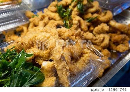 taiwanese fried chicken on a plate in the street 55964741