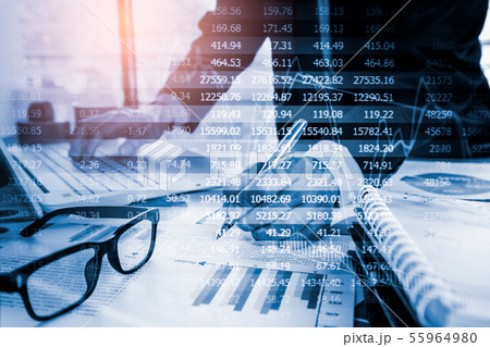 Stock market or forex trading graph and candlestic Stock market or forex trading graph and candlestic 55964980