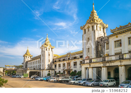 Yangon Central Railway Station in Yangon, Myanmar 55968252