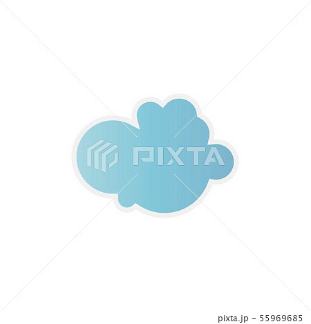 clouds. Blue sky with different cloud shapes. Cute 55969685