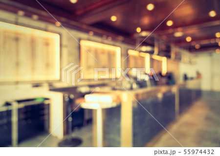 Abstract blur and defocused coffee shop cafe and restaurant interior 55974432