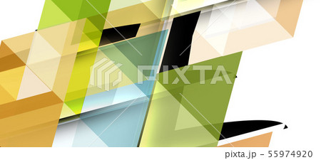 Colorful repeating triangles modern geometric in contemporary style on white background. Abstract 55974920