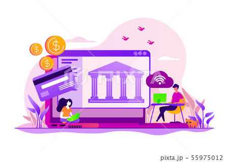 Open banking platform concept vector illustration Open banking platform concept vector illustration 55975012