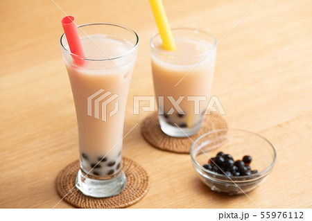 タピオカミルクティー ブラックタピオカ 飲み物 タピオカドリンク タピオカミルクティー ブラックタピオカ 飲み物 タピオカドリンク 55976112