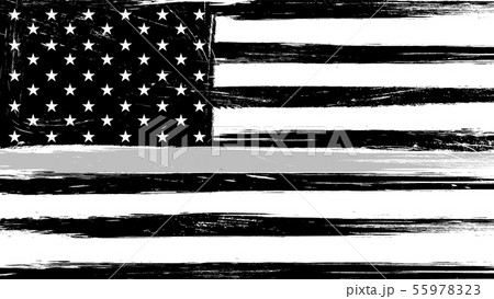 Grunge USA flag with a thin gray or silver - a 55978323