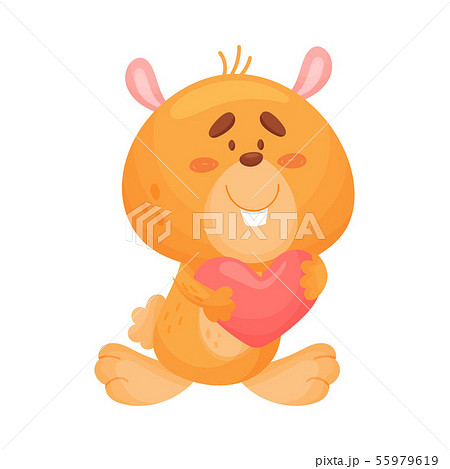 Cute love hamster. Vector illustration on white background. 55979619