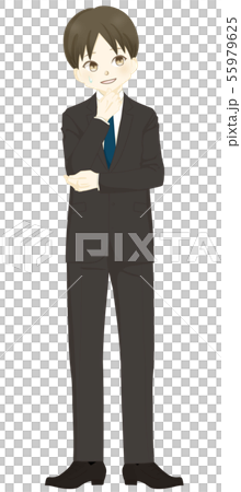 スーツ-苦笑いをする男性 55979625