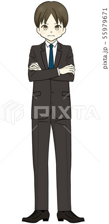 スーツ-腕を組む男性 55979671