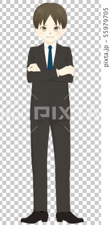 スーツ-腕を組む男性 55979705