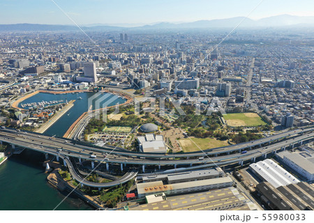 堺区付近上空から空撮 55980033