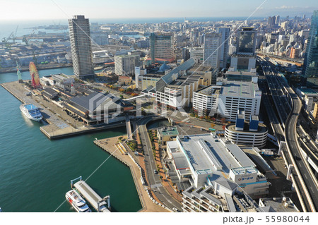 神戸市新港ランプ付近空撮 55980044