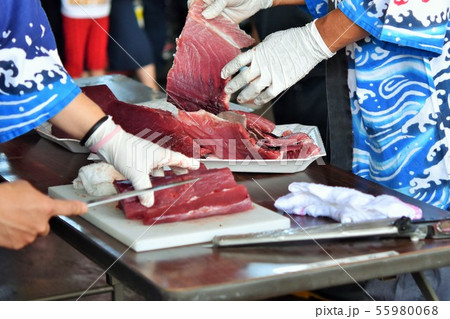 マグロの解体ショー 素材 背景 阿久根市 鹿児島県 マグロの解体ショー 素材 背景 阿久根市 鹿児島県 55980068