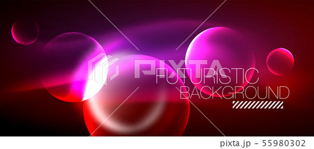 Vector glowing neon circles abstract background Vector glowing neon circles abstract background 55980302