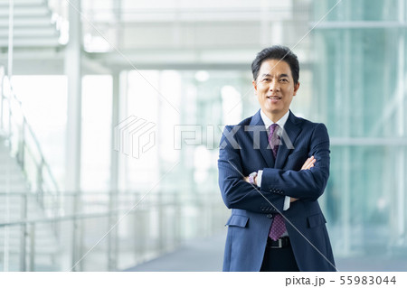 男性会社員 ミドルのビジネスマン 男性会社員 ミドルのビジネスマン 55983044