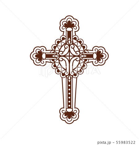 Cross Ornate Iconのイラスト素材