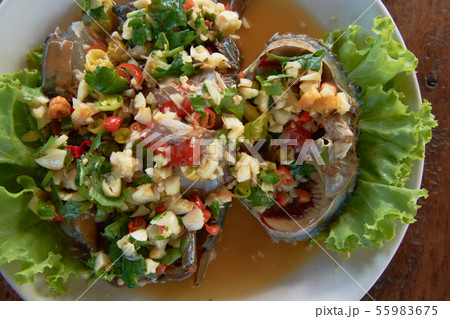 raw crab in fish sauce spicy salad raw crab in fish sauce spicy salad 55983675