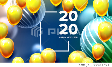 Bright Invite Card Happy New Year Banner Vector 55983753