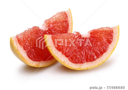 Sliced grapefruit isolated on white 55986680