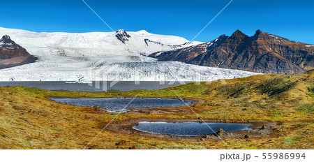 Panoramic View of Fjallsarlon Glacier Lagoon and 55986994