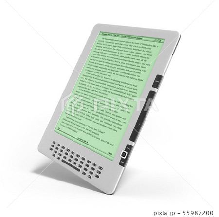 E Book Reader 3d Render Image On Whiteのイラスト素材 E Book Reader 3d Render Image On Whiteのイラスト素材