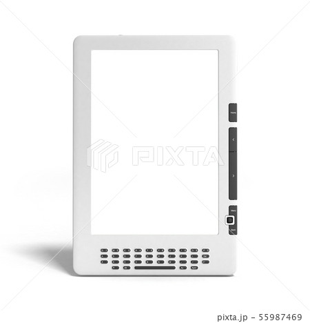 Blank E Book Reader 3d Render Image On Whiteのイラスト素材