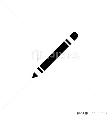 Web line icon. Pencil black on white background 55988325
