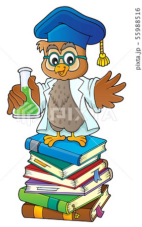 Owl teacher with chemical flask theme 2 Owl teacher with chemical flask theme 2 55988516