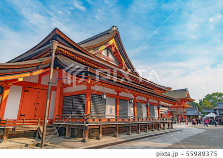 京都 八坂神社 本殿と境内風景 京都 八坂神社 本殿と境内風景 55989375