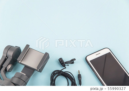 Modern simple set of equipment for video shooting 55990327