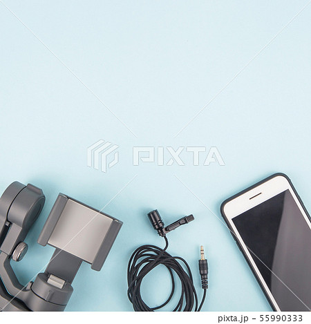 Modern simple set of equipment for video shooting 55990333