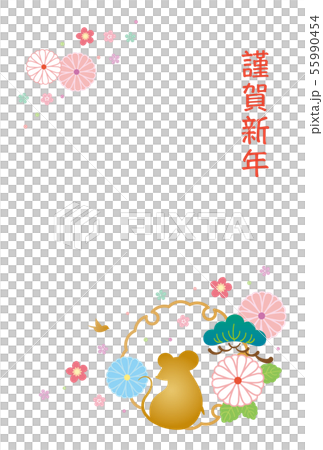 子年-年賀状テンプレート-j2 子年-年賀状テンプレート-j2 55990454