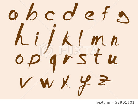 Hand drawn grunge brown font. Vector alphabet Hand drawn grunge brown font. Vector alphabet 55991901