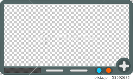 ポップなゲーム画面の枠素材のイラスト素材