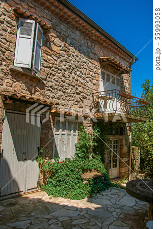 House facade in alley at Sillans-la-Cascade 55993058