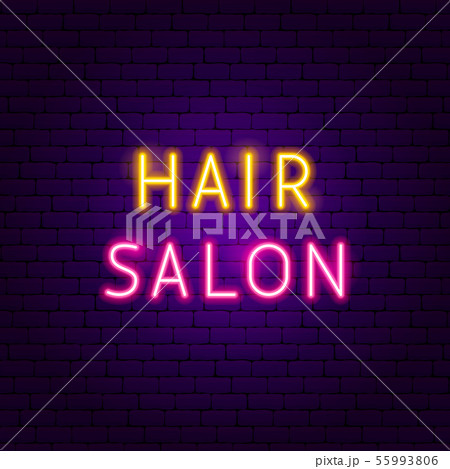 Hair Salon Neon Text 55993806
