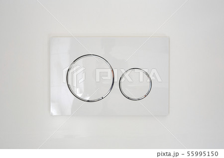 Economic toilet flush press with two separate buttons, for flushing toilet modern design close-up 55995150