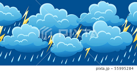 Seamless pattern with thunderstorm. Seamless pattern with thunderstorm. 55995284