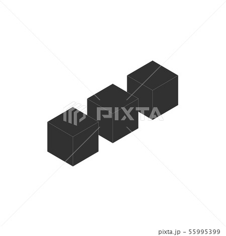 Three cubes in row, Layout Icon. Vector Layers Icon vector icon isolated on white background. Three cubes in row, Layout Icon. Vector Layers Icon vector icon isolated on white background. 55995399