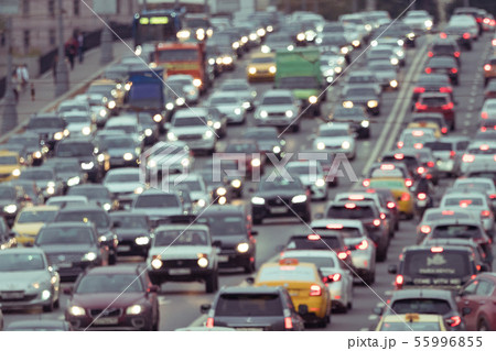 Blurred motion on city highway in rain day Blurred motion on city highway in rain day 55996855