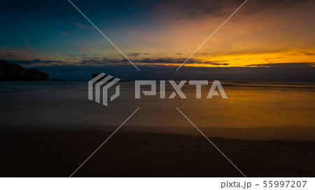 Perranporth Beach Cornwall Sunset 55997207